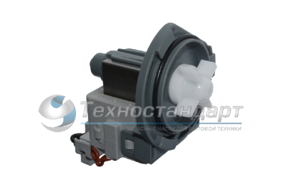 Помпа на 3 защелках, коротких, срезанная,посудомоечной машины Beko, выводы назад, вместе, 30W, Hanyu